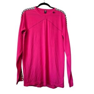 Helly Hansen Lifa Stay Dry Long Sleeve Crew Neck Base Layer Top Women's XL Pink